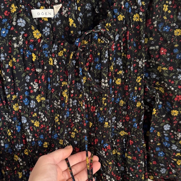 Doen Black Floral Long Sleeve Dress - Picture 5 of 6